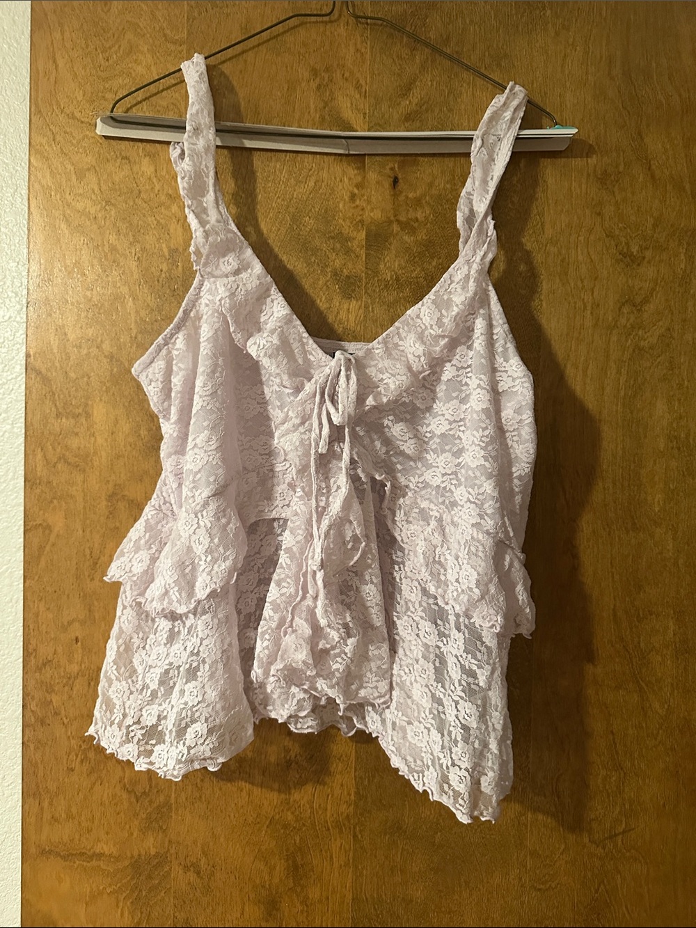 Old Navy Lavender Lace Ruffle Tie-Front Camisole